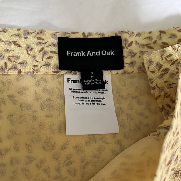 Frank & Oak Pastel Yellow Button Down Dainty Floral Midi Skirt S - Picture 11 of 15